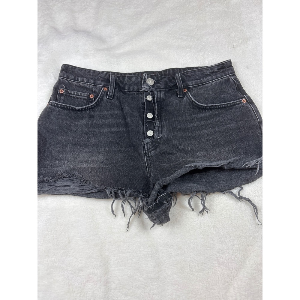 BDG Urban Outfitters Summer Cutoff Black Denim Shorts Button Fly Size 31